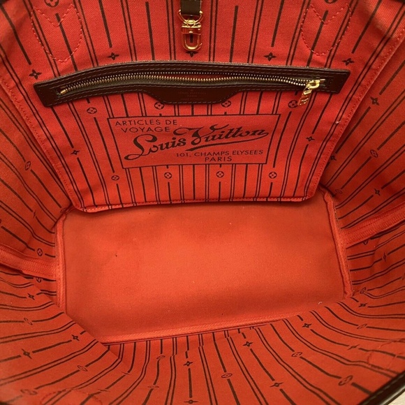 ❤️‍🩹SOLD❤️‍🩹 Louis Vuitton Neverfull MM Damier Ebene Cherry Red Tote Bag(SP0069) - Picture 9 of 12